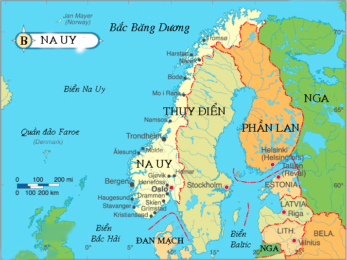 Vị trí thuận lợi của Nauy